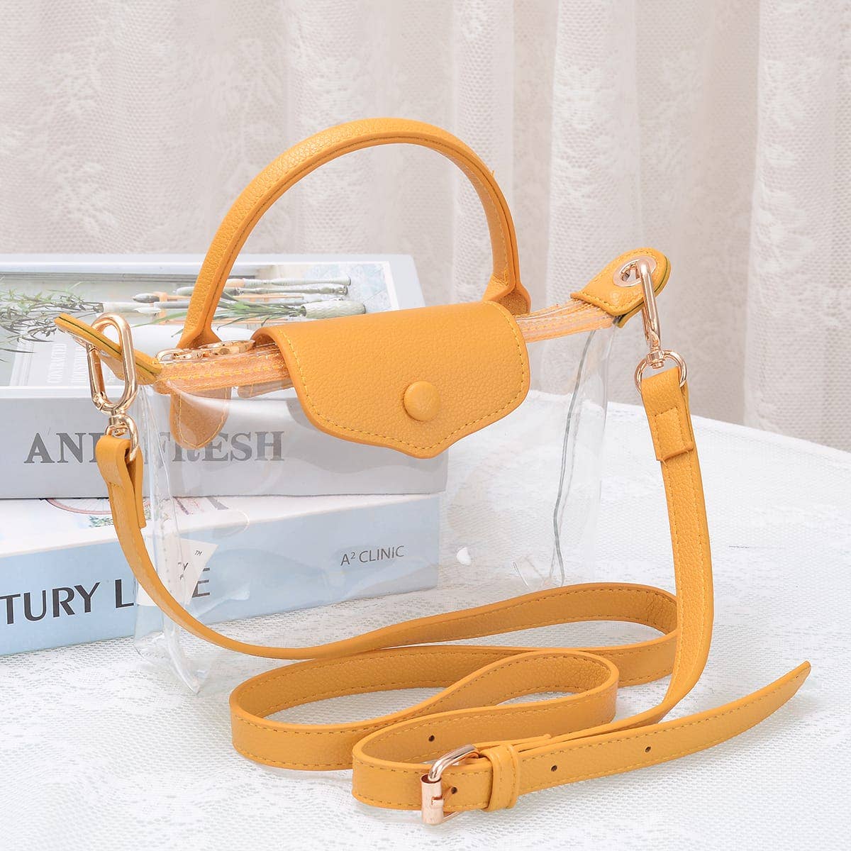 MiMi Wholesale - CB781 Gladys Clear Gameday Mini Crossbody Bag