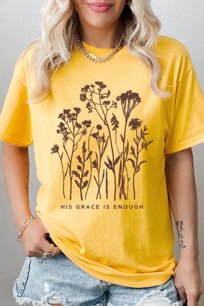 COLORBEAR - Christian Wildflower Graphic Heavy Cotton Tee