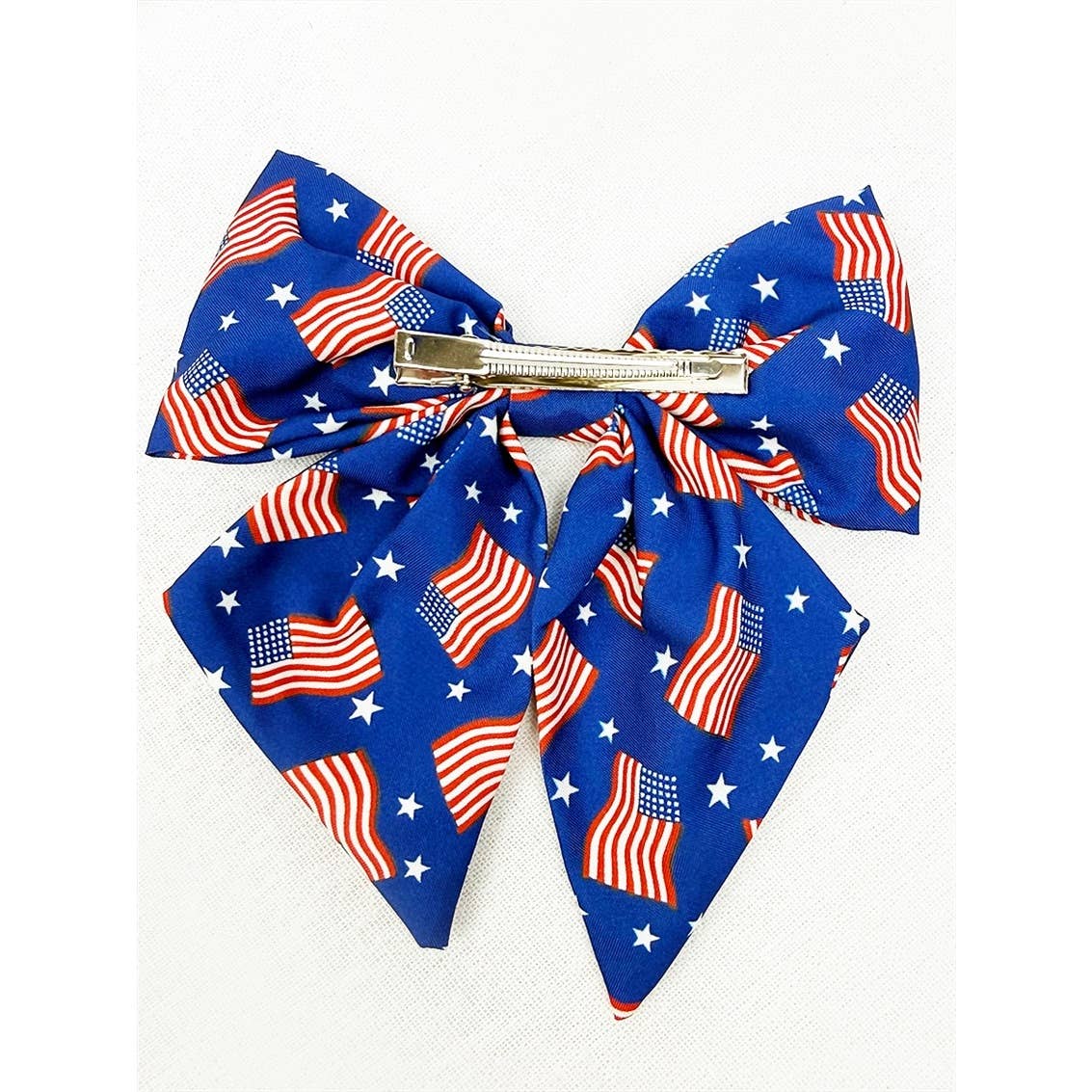 Love and Repeat - American Flag Bow Hair Clip Set