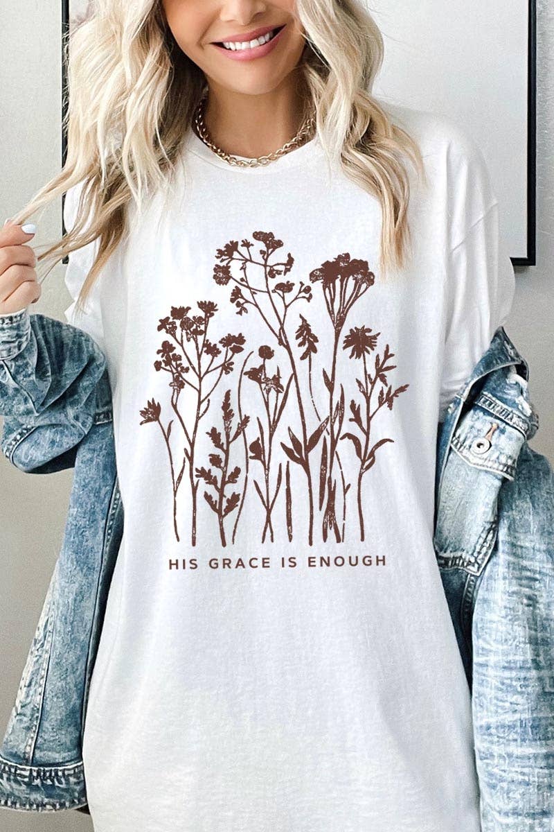 COLORBEAR - Christian Wildflower Graphic Heavy Cotton Tee