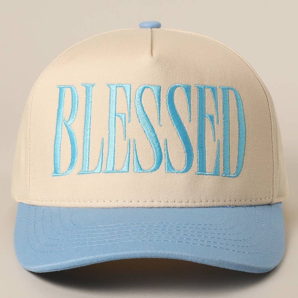 Fashion City - BLESSED Lettering Embroidery Baseball Cap