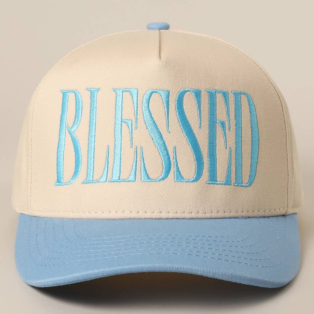 Fashion City - BLESSED Lettering Embroidery Baseball Cap