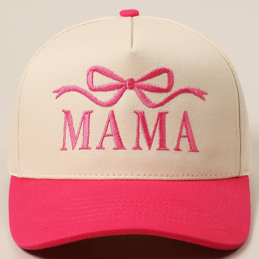 Fashion City - MAMA Ribbon Embroidered Two-Tone Trucker Hat