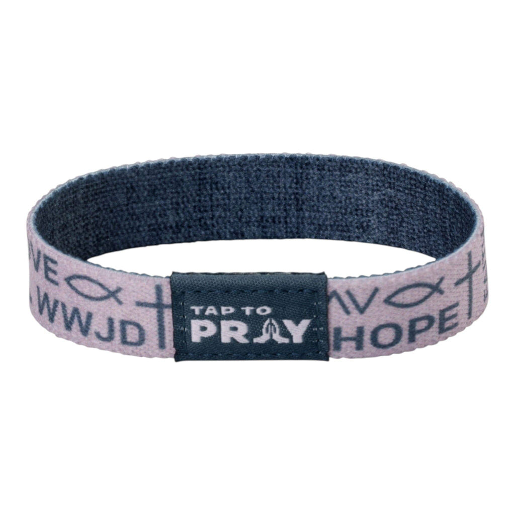 Versible - Tap To Pray® Wristband – Symbols of Faith - Taupe
