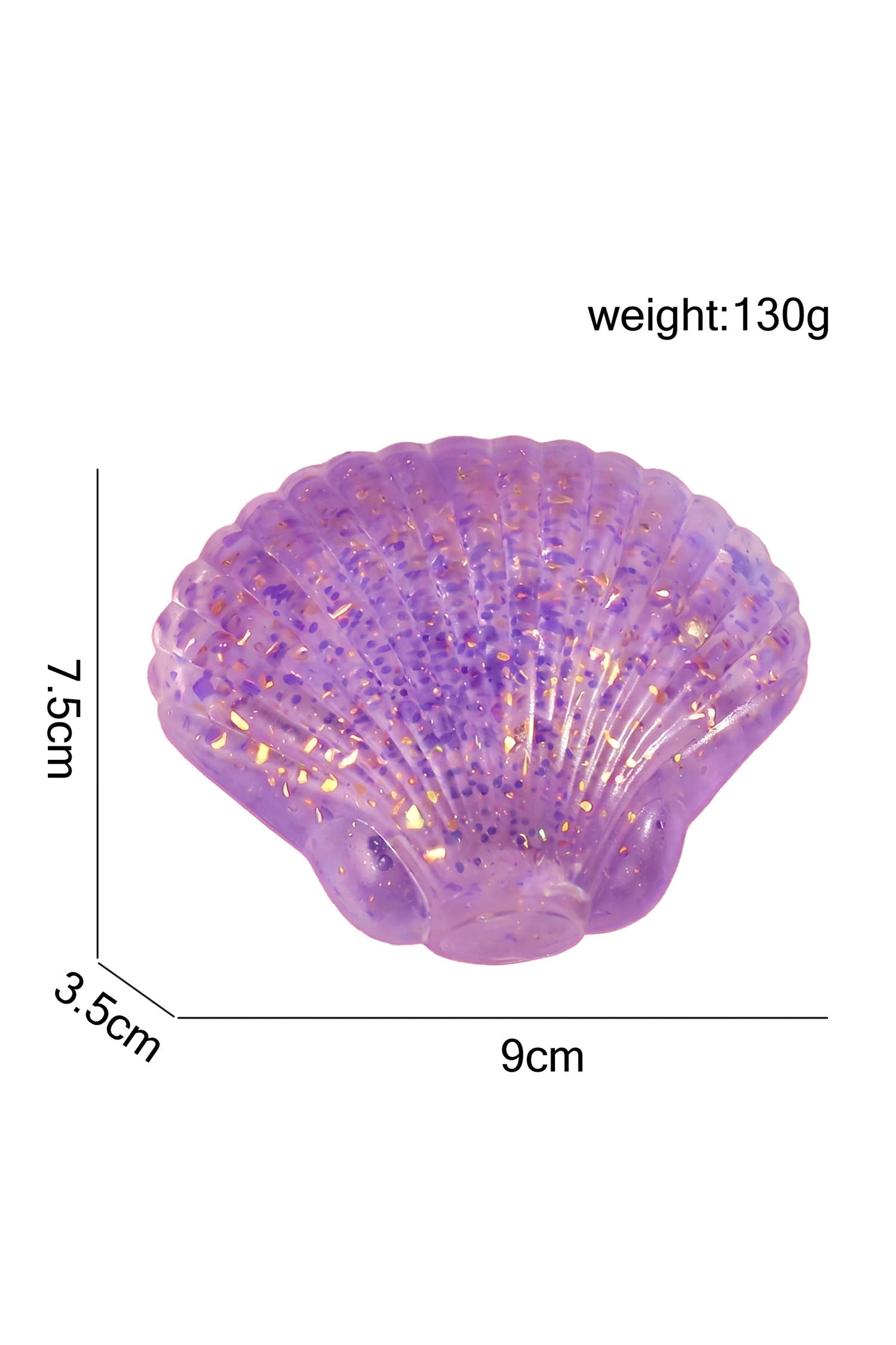 LA Society - LAS Glitter Shell Stress Relief Squish Ball Toy