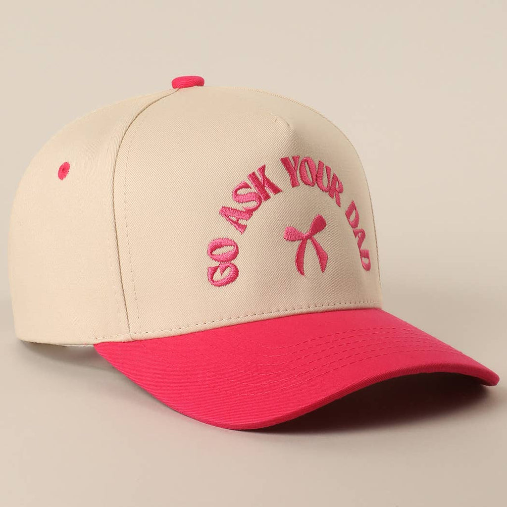 Fashion City - GO ASK YOUR DAD Embroidery Two-Tone Trucker Hat