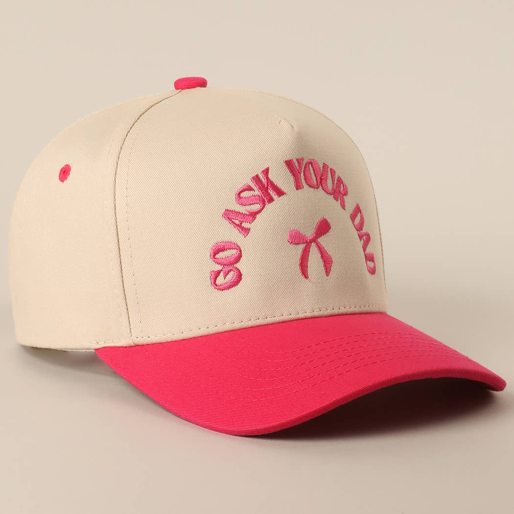 Fashion City - GO ASK YOUR DAD Embroidery Two-Tone Trucker Hat