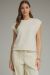 Solid Round Neck Cap Sleeve Top