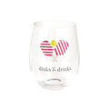 Jeweled Pickleball Wine Glasses