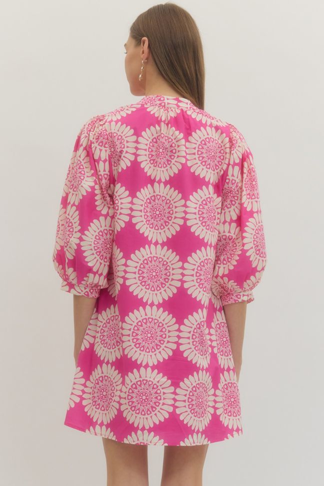 Puff Sleeve Mini Dress