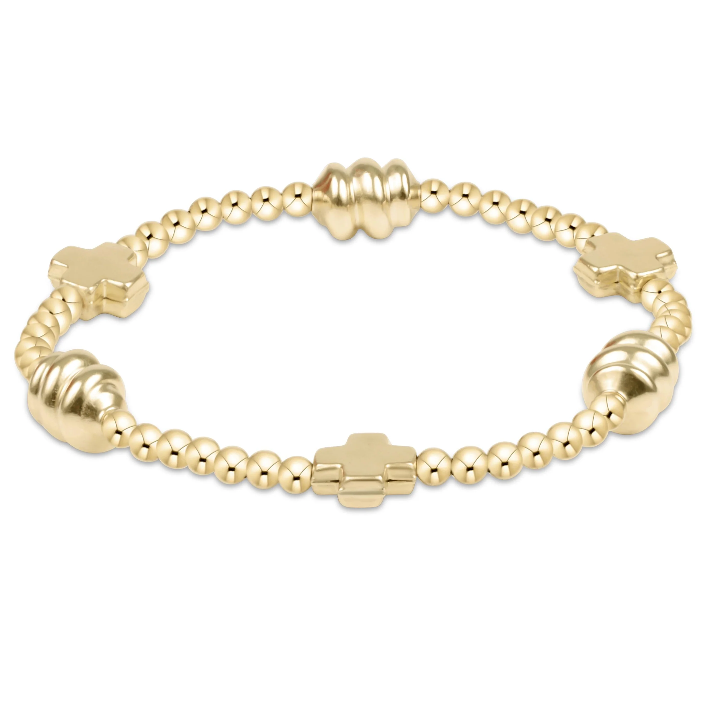 Signature Cross Gold & Admire Gold Bracelet