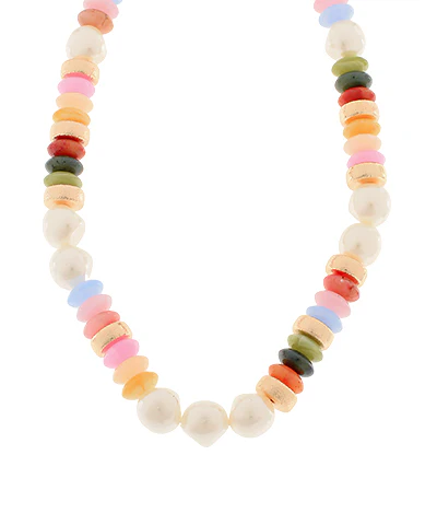 Rondelle & Pearl Neckalce