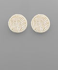 Volleyball Beaded Studs