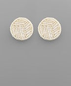 Volleyball Beaded Studs