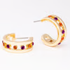 Georgina Purple & Orange Earring