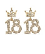 Gold Birthday Age Earrings