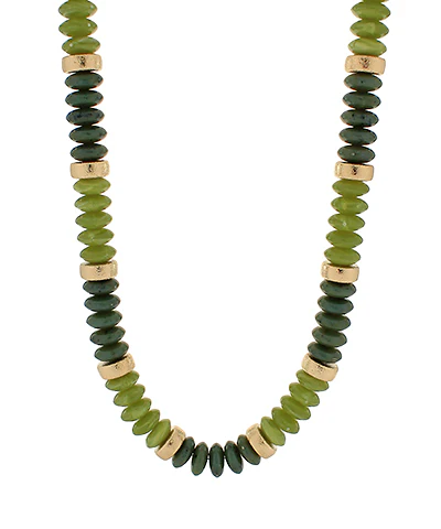 Fall Marble Rondelle Bead Necklace