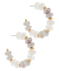 Fall Marble & CCB Beaded Hoops