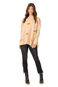 Tan Candy Corn Jacquard Sweater