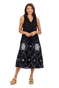 Bowden Embroidered Midi Black
