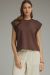 Solid Round Neck Cap Sleeve Top