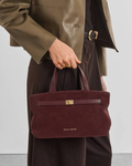 Orin Top Handle Suedette Crossbody Bag