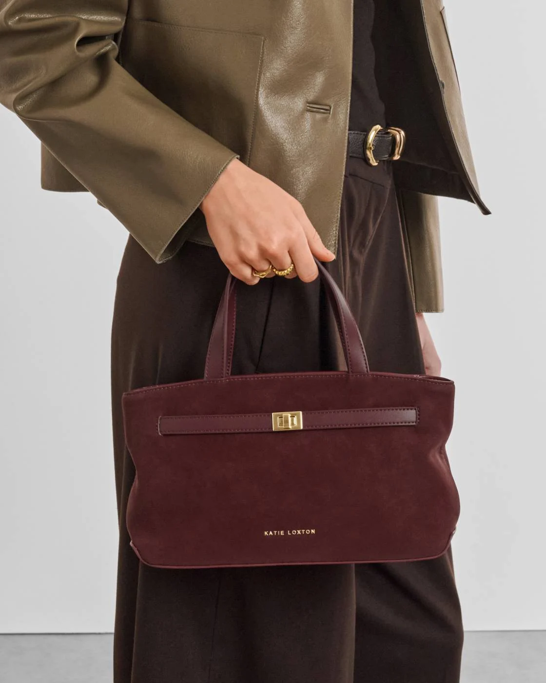 Orin Top Handle Suedette Crossbody Bag