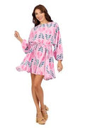 Dutton Flounce Dress-Pk