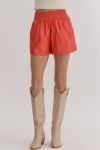 Faux Leather High Waisted Shorts