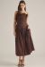 Pleated Bodice Strapless Dress