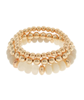 3 Row Marble & CCB Bead Bracelet