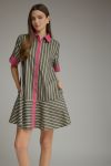 Stripe short sleeve mini dress