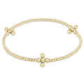 Beaded Gold Signature Cross Bracelet