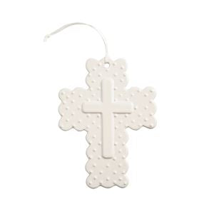 Gingham Ceramic Cross