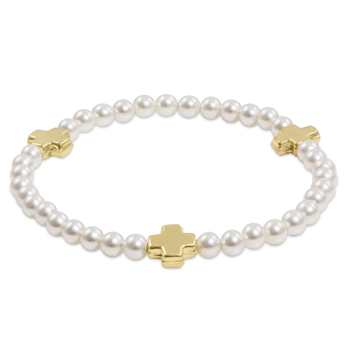 Signature Cross Small Pearl Bracelet